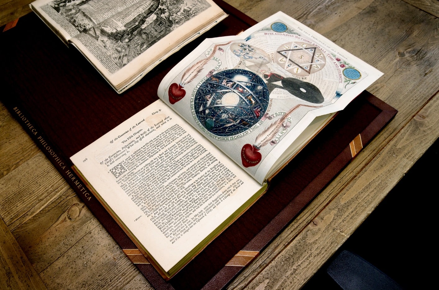 Image of book laying on a wooden table